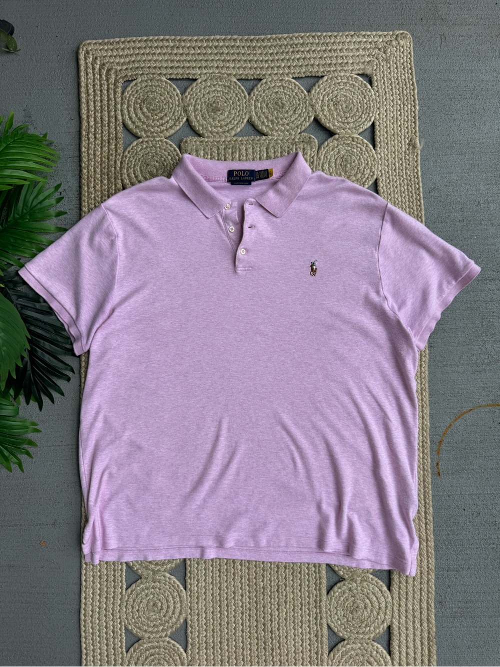Polo Ralph Lauren Pink Custom Slim Fit Polo Shirt XL